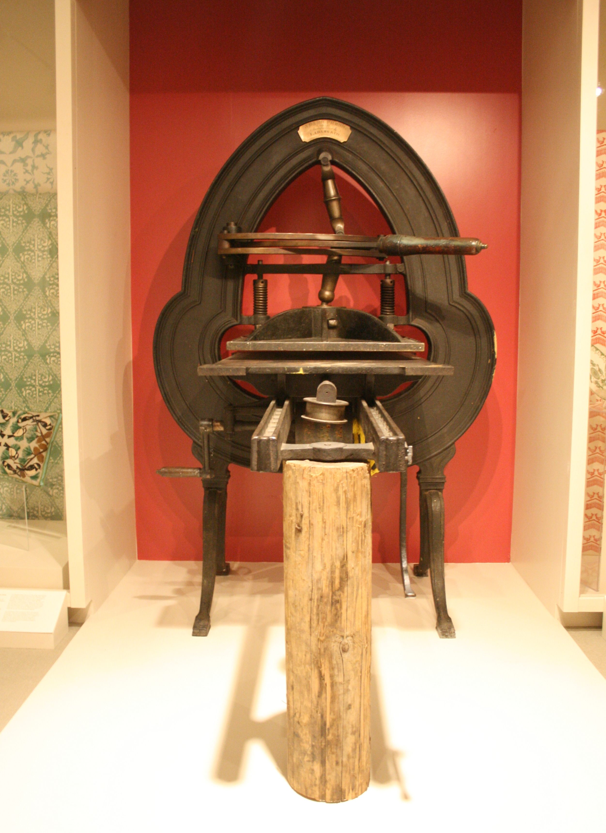 An acorn press, on display at the Cape Ann Museum.