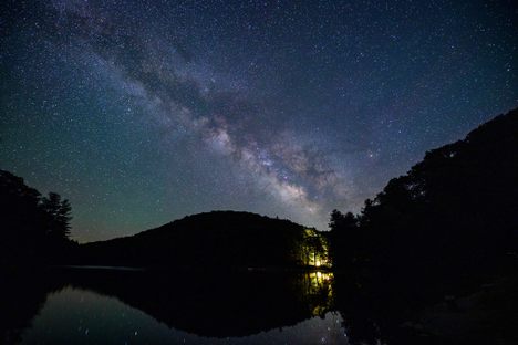 A beautiful, starry night sky.