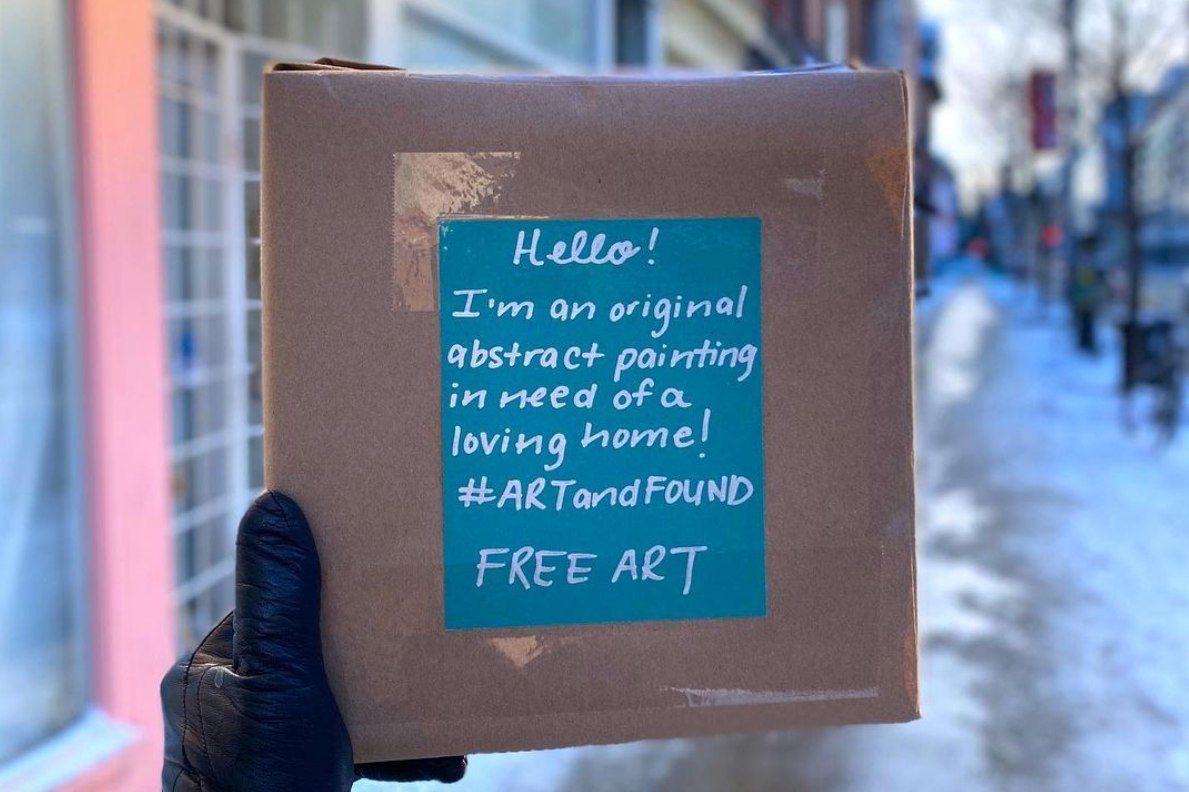 Before artist Courtney Senior launched International Art and Found Day in 2020, she would regularly leave packages with this message around Toronto.