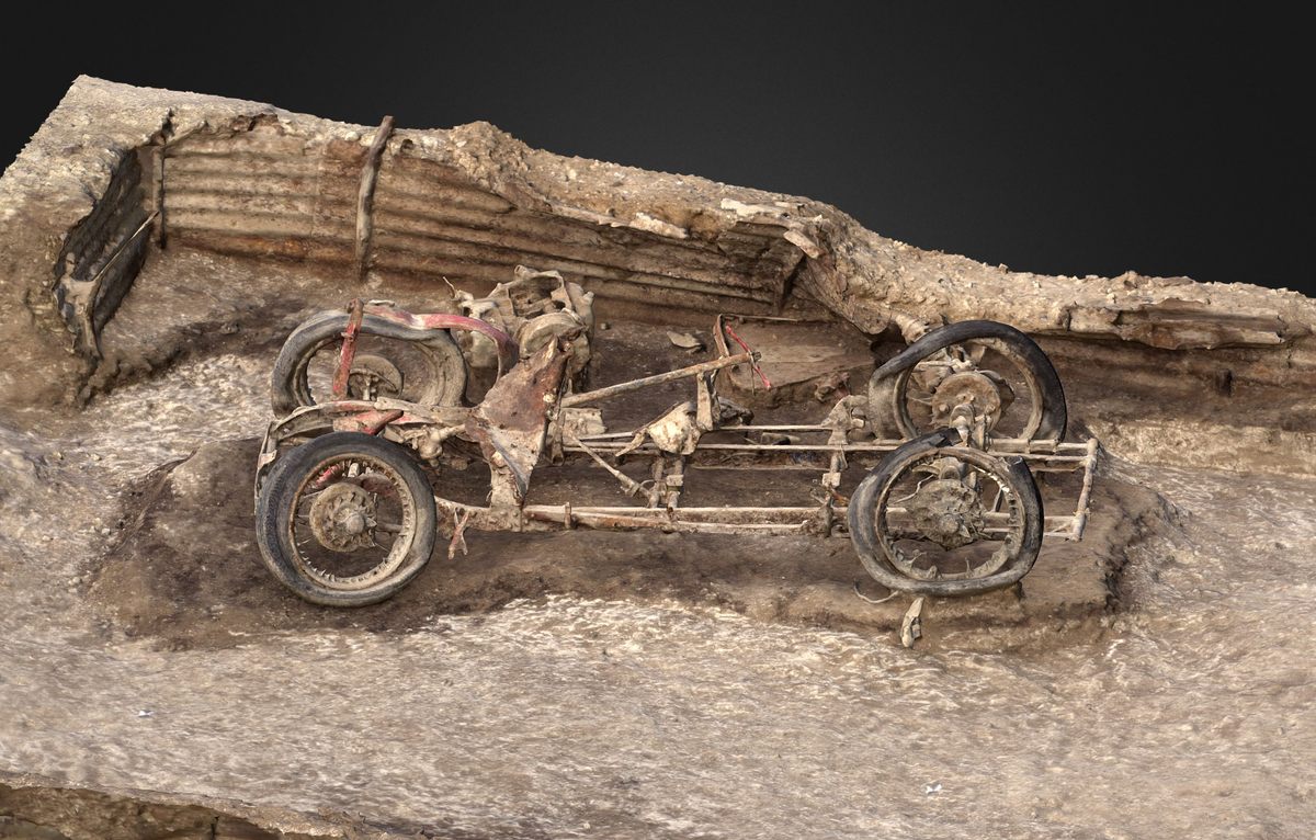 What's left of a 1932 MG J2.