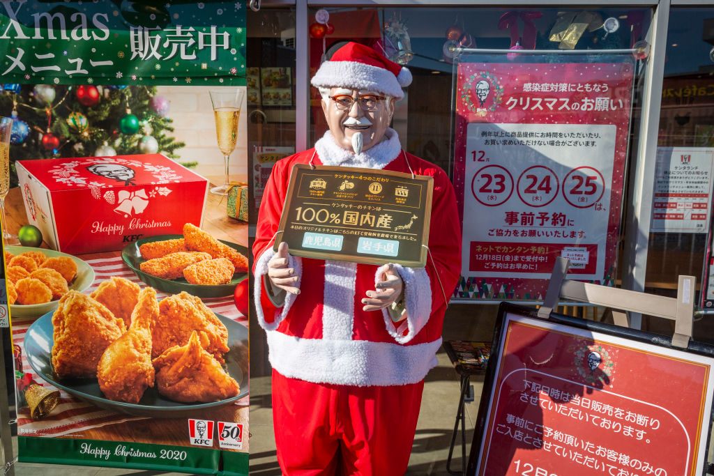 Colonel Sanders has never been more festive.