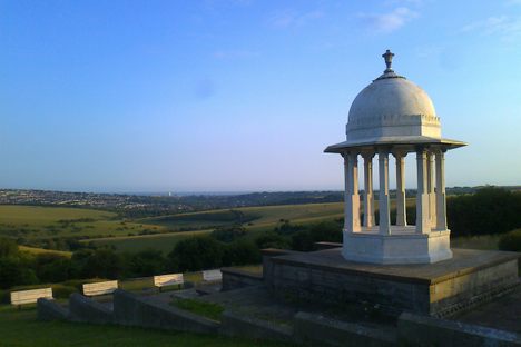 The suburb of Patcham in the distance.