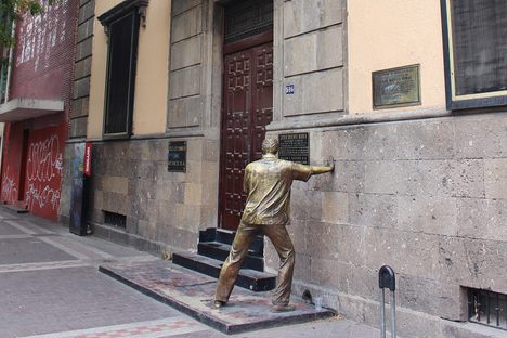 Pushing the building.