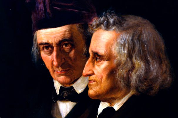 An 1855 portrait of the Brothers Grimm. 