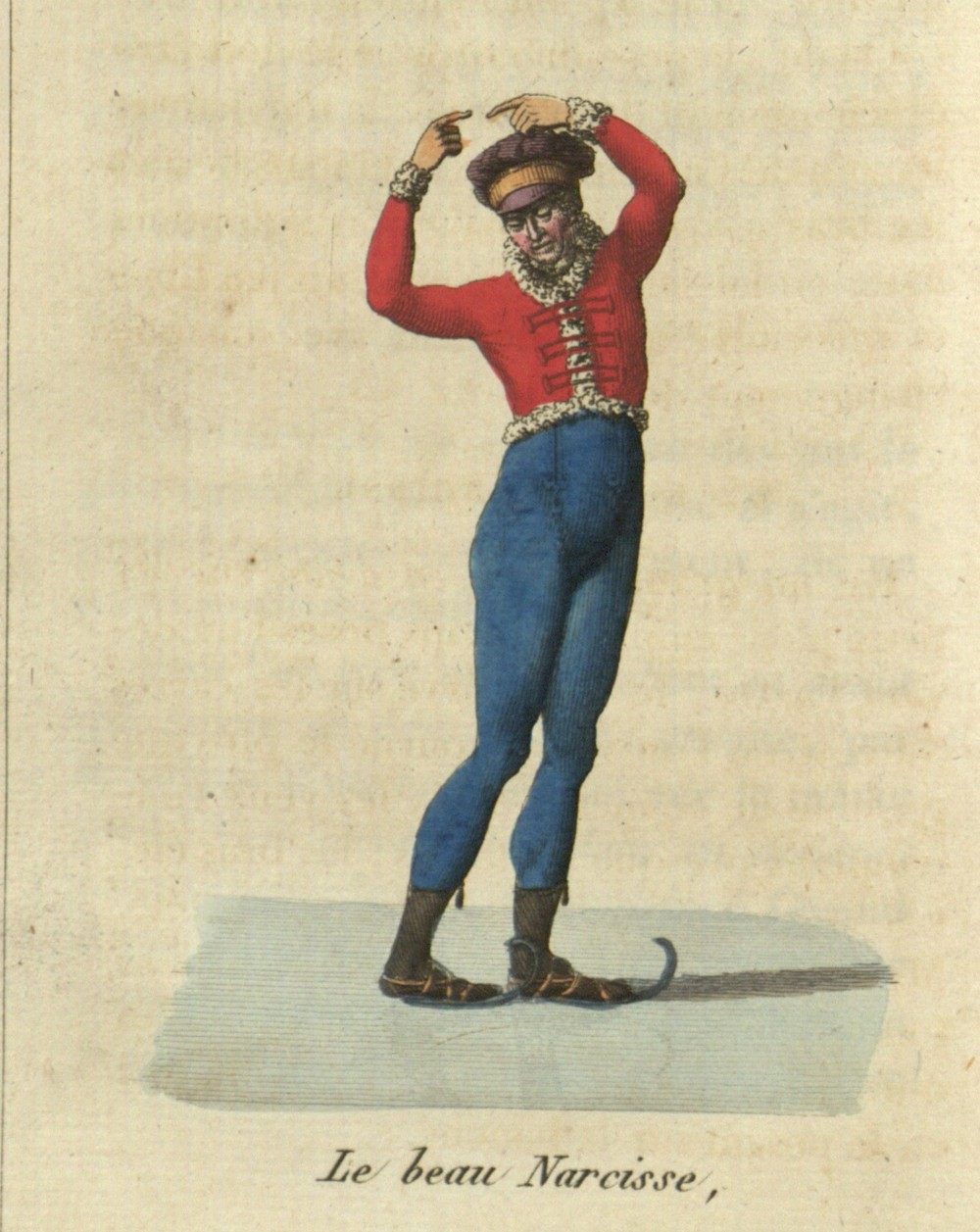 The French style of skating featured curves, which wasn't as common in other countries at the time.