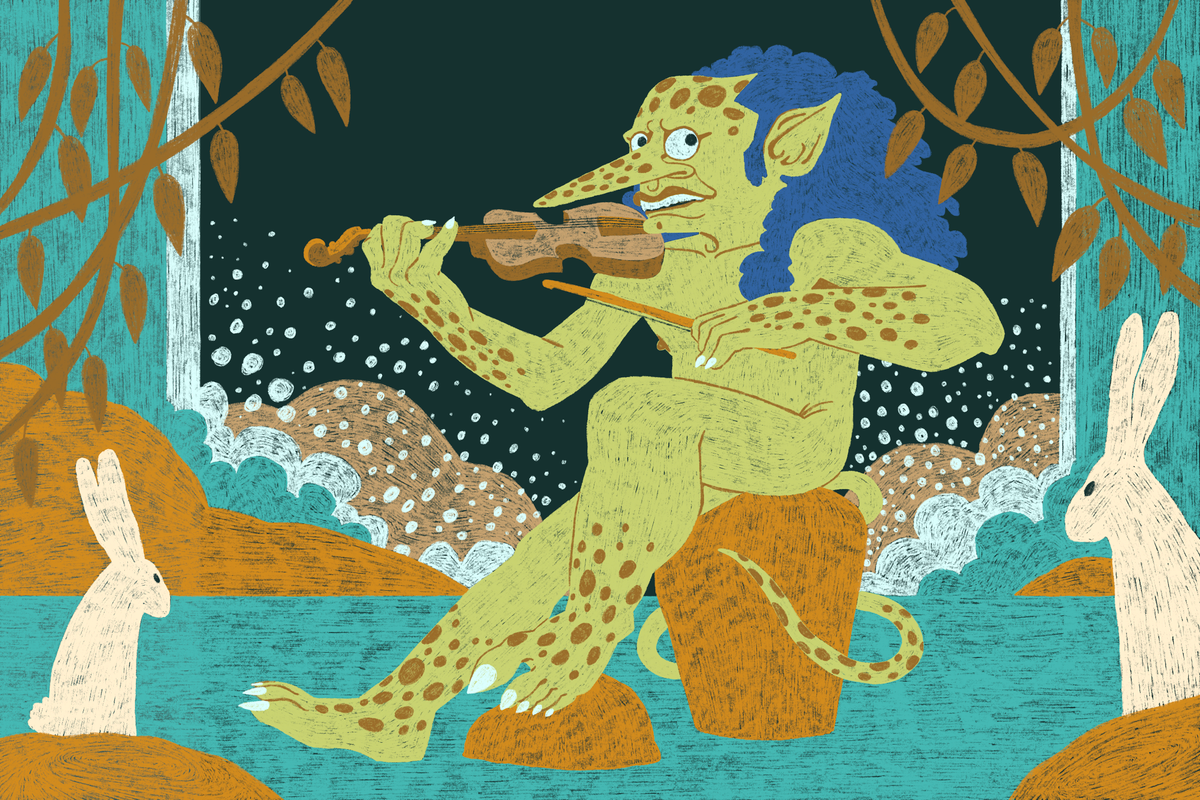 The fossegrim is one of the more helpful beings in Norse mythology—as long as you bring him a snack.