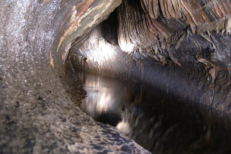 Attractive flowstone deep in the cave