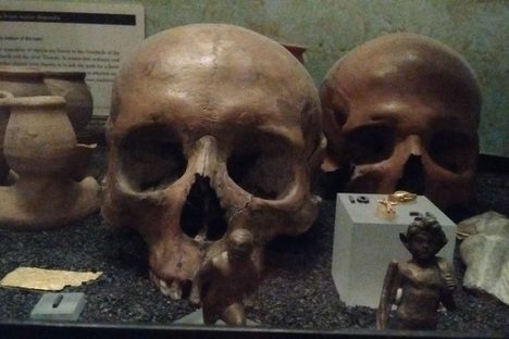 Walbrook Stream Skulls and assorted pagan votive figures.