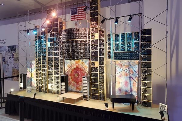 The Grateful Dead’s “Wall of Sound” on display in Las Vegas.