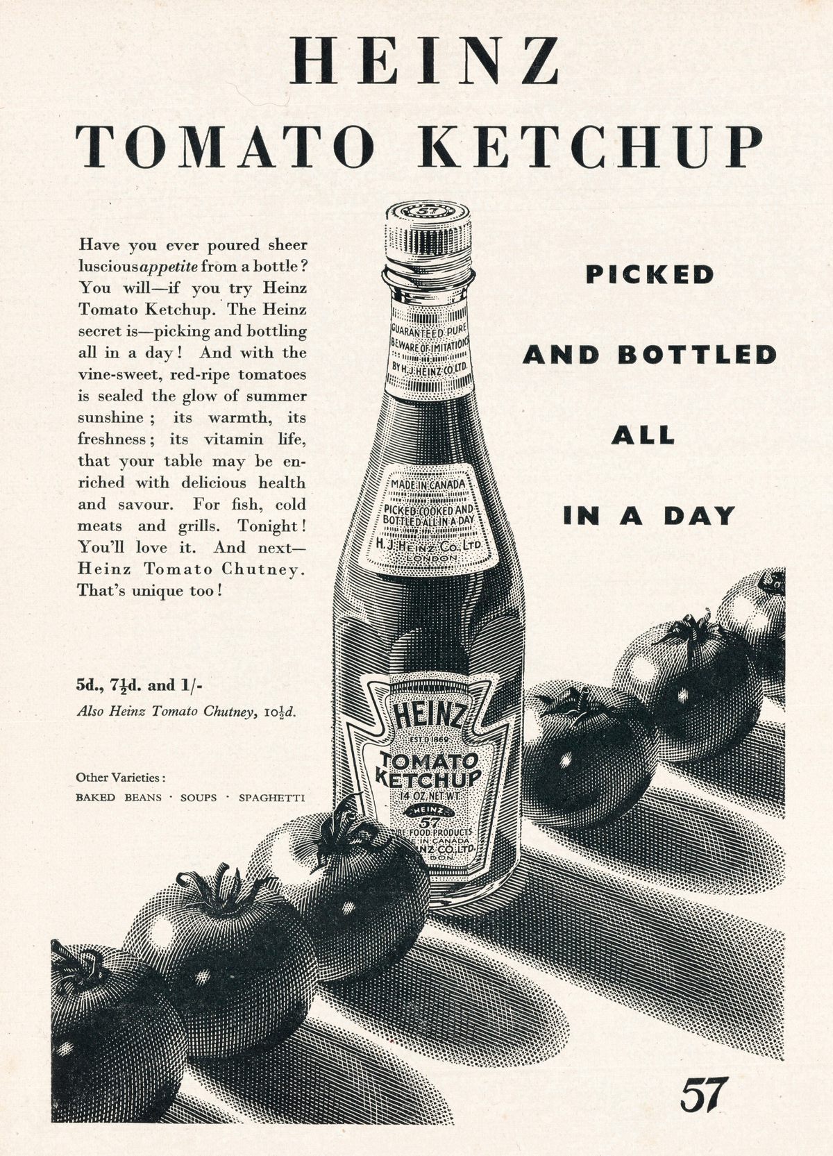 A Heinz advertisement from 1938.