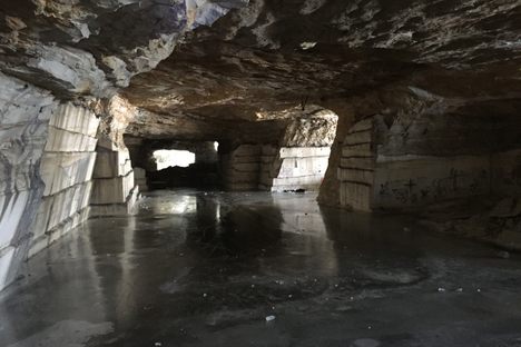 A view of the flooded portion commonly used for skating