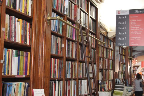 The interiors of the bookstore. 