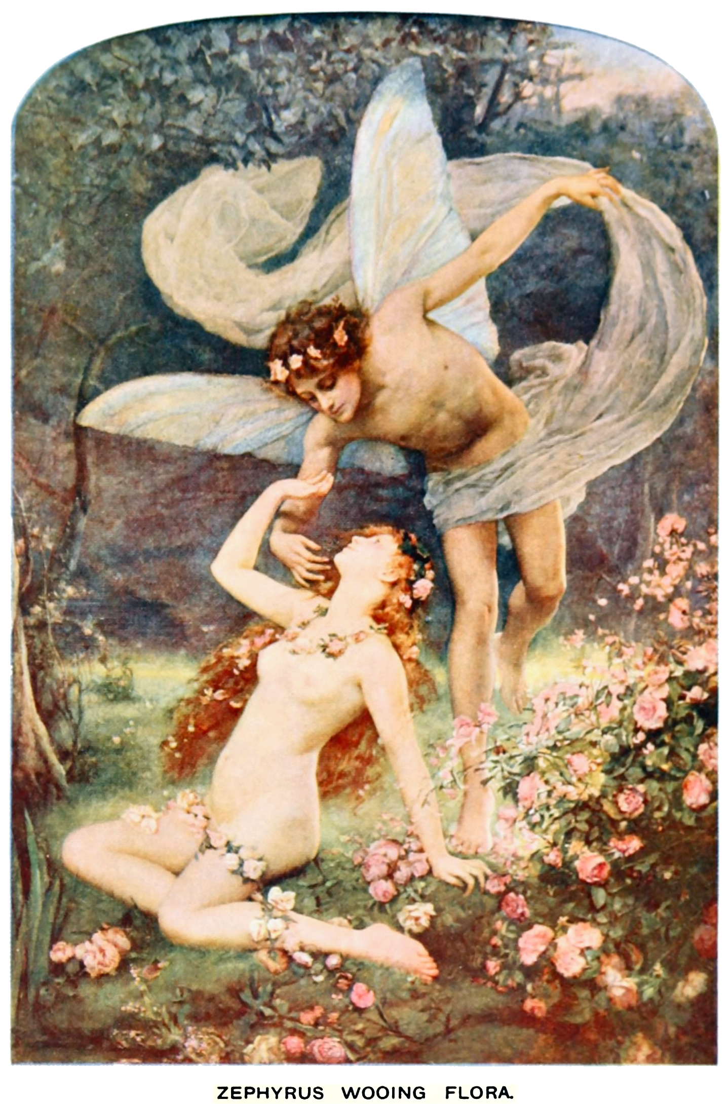 Zephyrus, god of the west wind, was associated with spring, and one of his wives became Flora, the goddess of flowers.