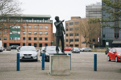 Front view of the statue