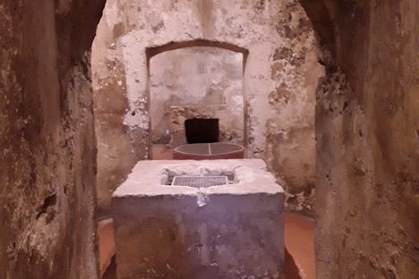 In the hypogeum of the church