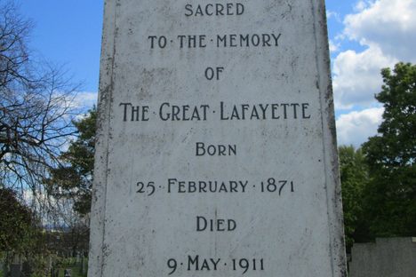 The gravestone.