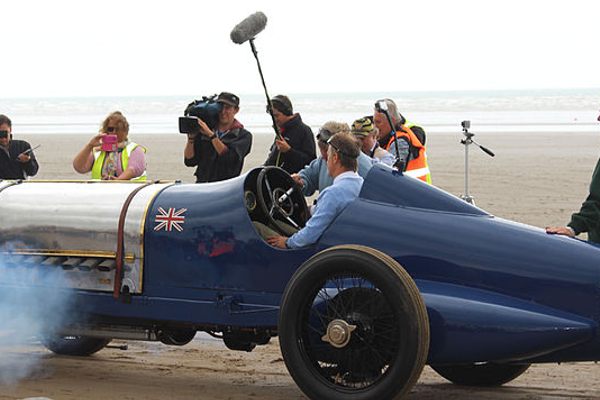 The 90th anniversary recreation of Malcolm Cambell’s first world land speed record in his Sunbeam-powered car.