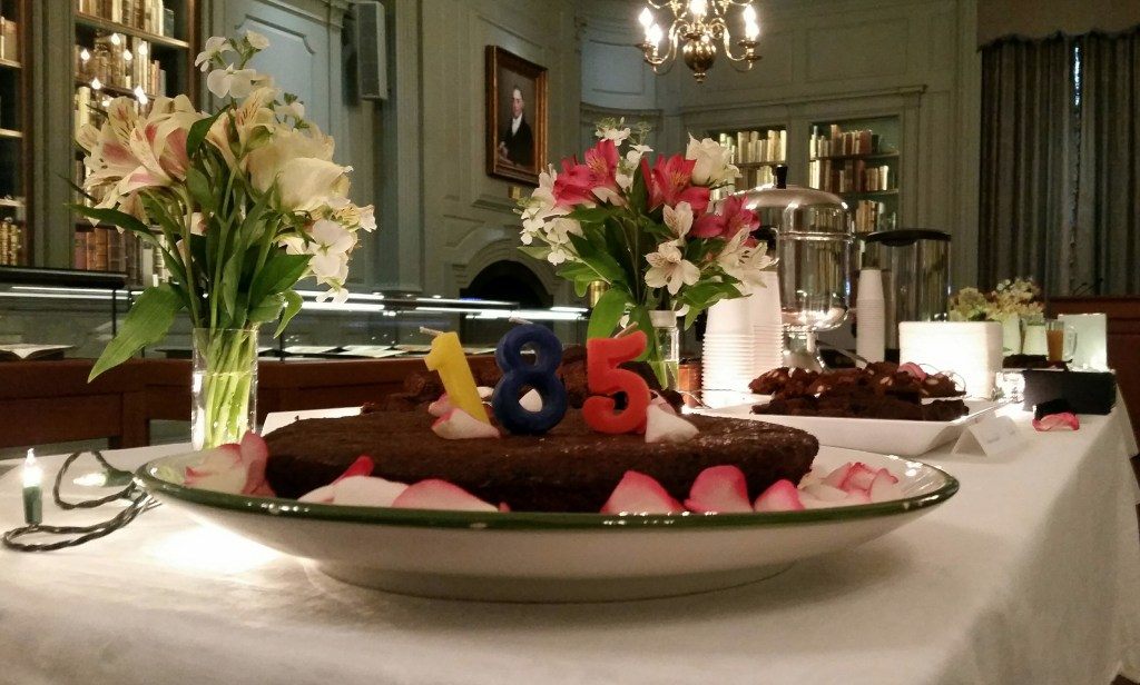 Black cake at Houghton Library's 2015 celebration of Emily's 185th birthday.
