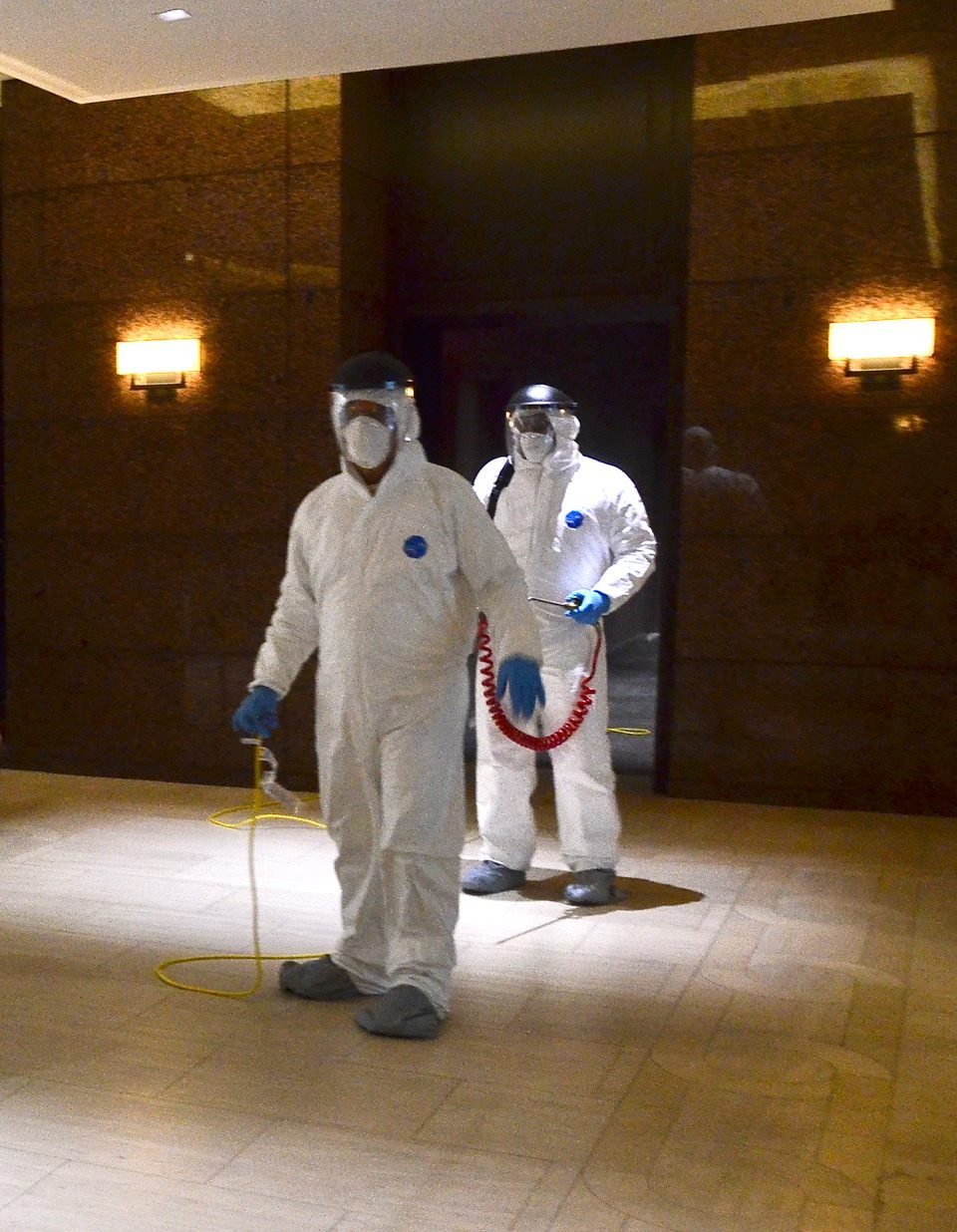 The National Museum of American History may add PPE to its collection in the future. Meanwhile, the New-York Historical Society is acquiring this image of a cleaning crew.