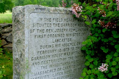 Rowlandson's Capture Historical Marker.