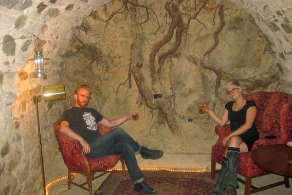 Obscura field agents enjoy their cave drinking