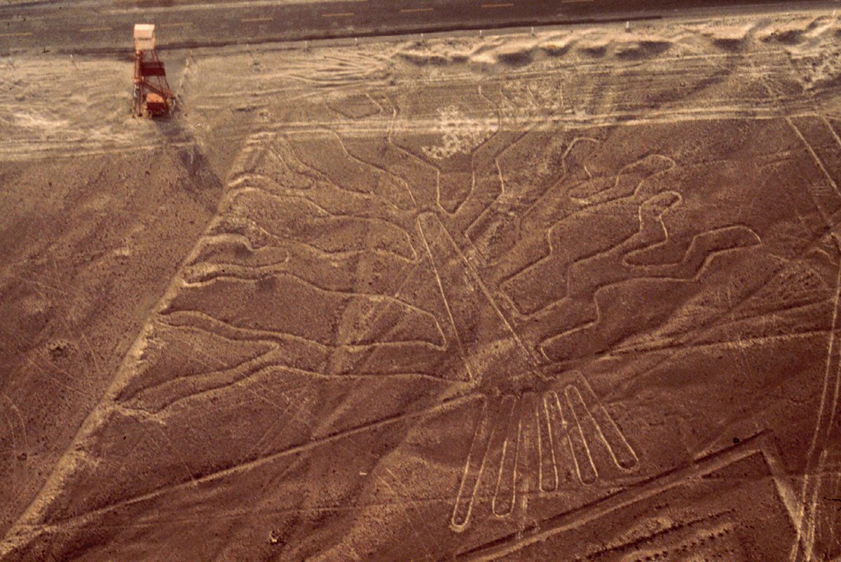 The Nazca lines and geoglyphs of southern Peru likely had religious significance.