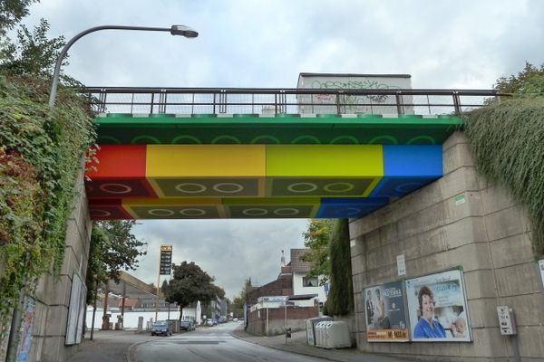 Lego Bridge in Wuppertal, Germany