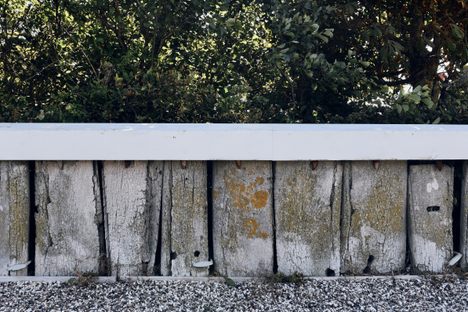Detail of Whalebone Fence on the Wadden Sea island of Rømø