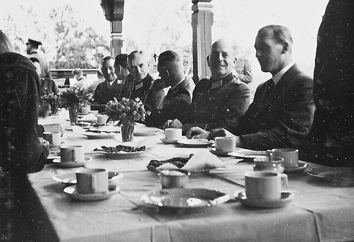 Members of the Nazi party in Norway, 1942. during a visit by the Reichskommissar Josef Terboven.
