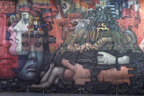 Part of the mural.