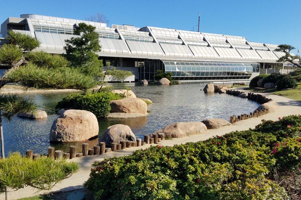 The garden and Administration building (a/k/a Star Fleet Academy)