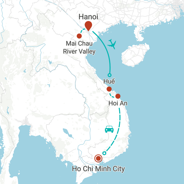 Vietnam Trip Map