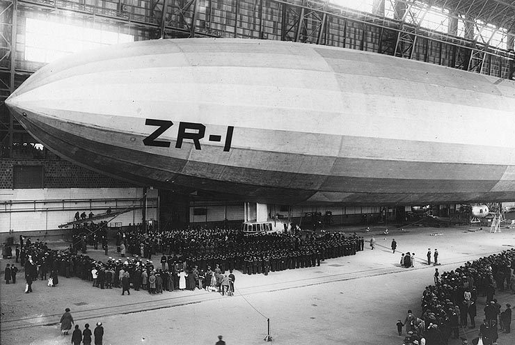 Christening ceremonies for USS Shenandoah, 10 October 1923