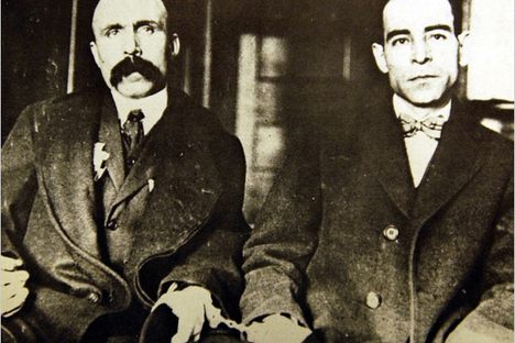 The two men are pictured here, not long before their death