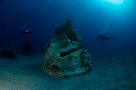 A sculpture in the 1000 Mermaids Artificial Reef.