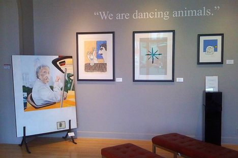 Vonnegut's artwork on display in the small museum