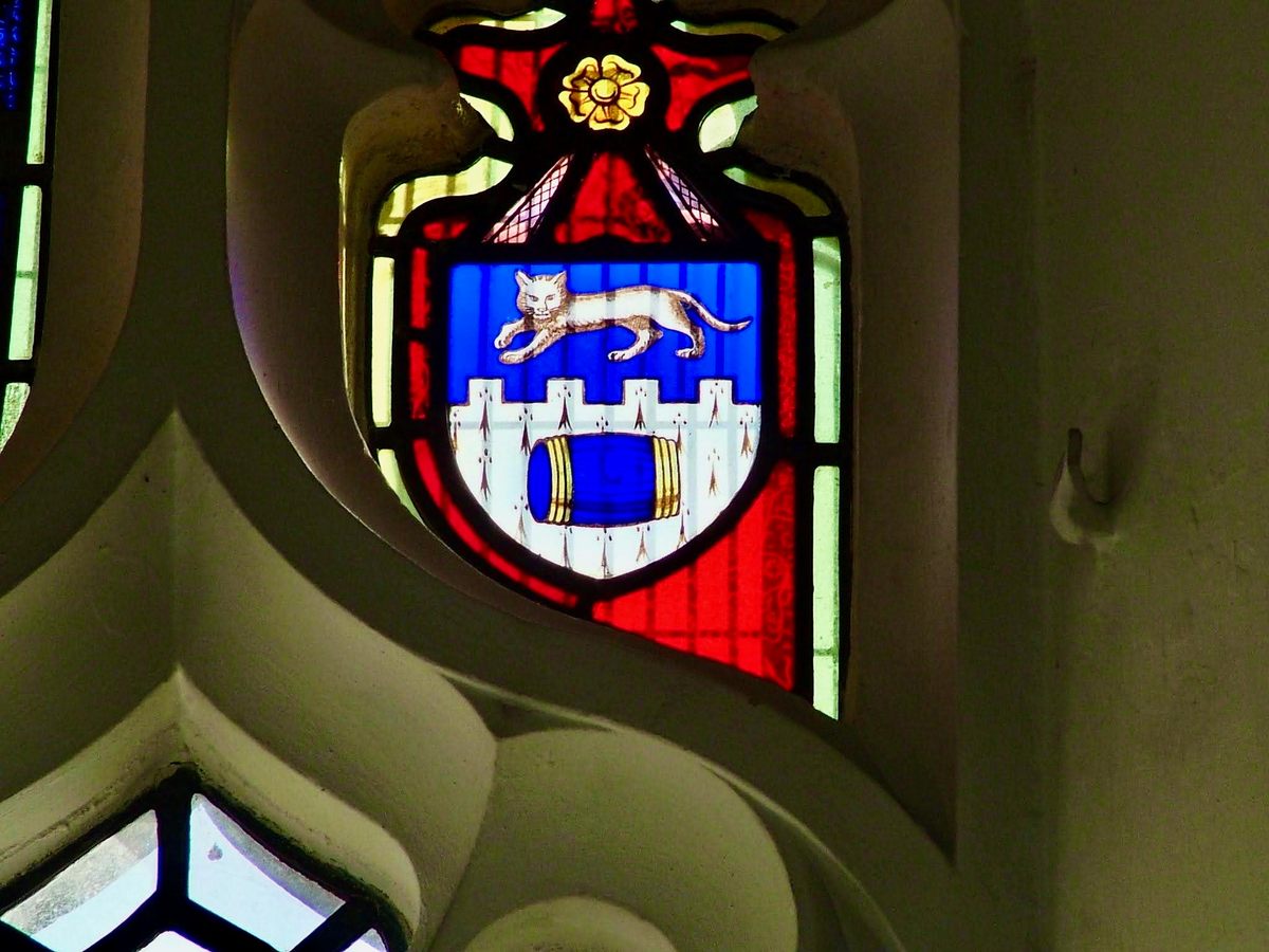 An example of the town of Old Catton's heraldic rebus.