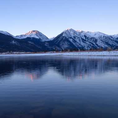 Mount Elbert reflecting in Twin Lakes