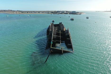 The Caisson with the Hayling Island Landing in the background