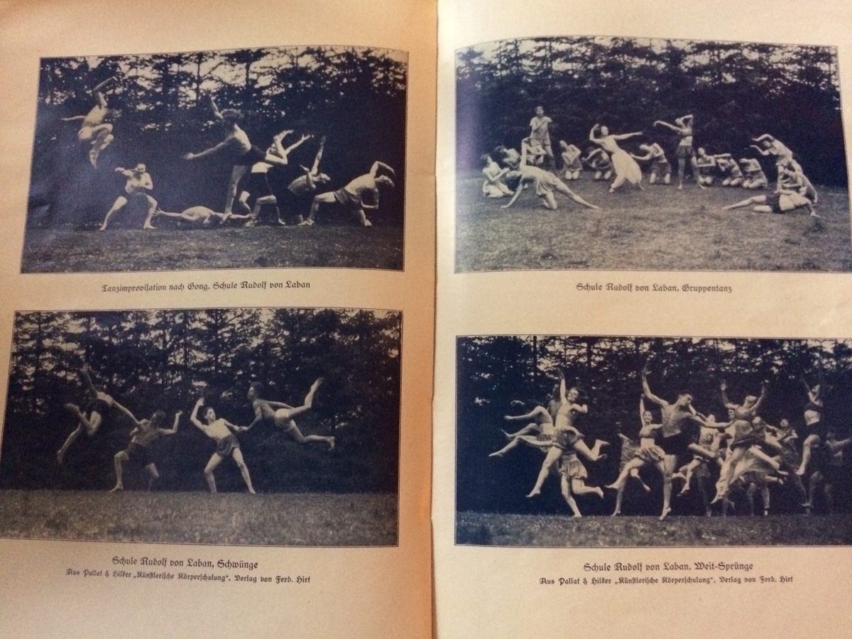 An interior spread of <em>Die Schönheit</em> depicting cavorting dancers.
