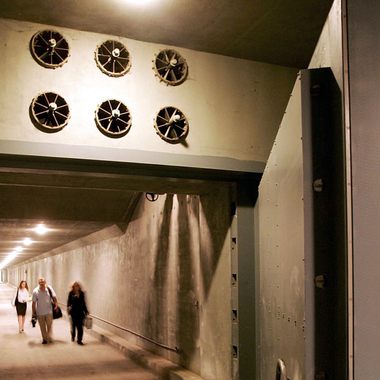 The shelter's blast door