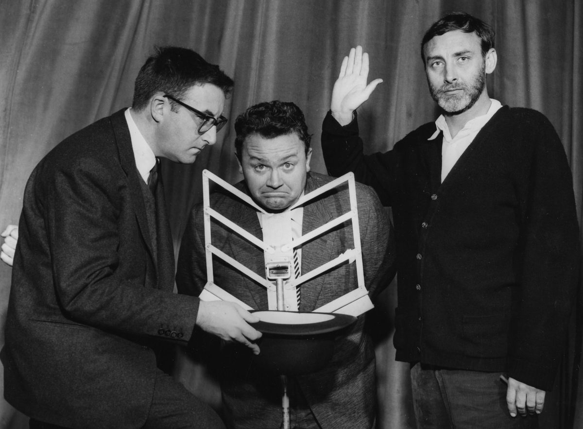 Peter Sellers, Harry Secombe and Spike Milligan of The Goon Show in 1957.