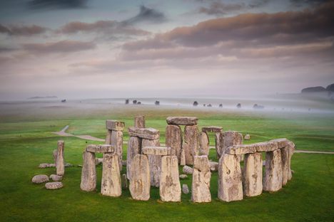 Sarsen makes up the bulk of Stonehenge's rocky profile.