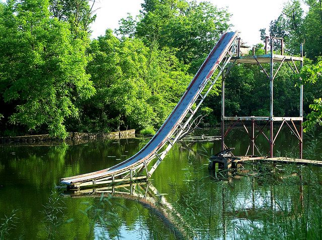 Abandoned water slide