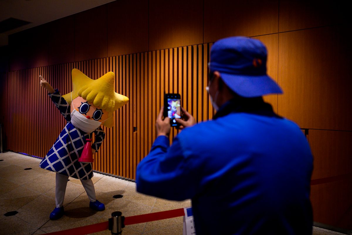 Even mascots that don't have much to do with the virus or hygiene—including Sorakara-chan, the mascot representing Tokyo's ultra-tall Skytree tower—have worn masks during the pandemic.