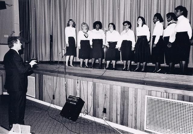 FAA Chorale John Hanks, Director 1983-1990, in action.
