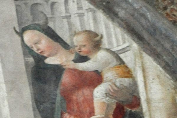 The horned Madonna detail