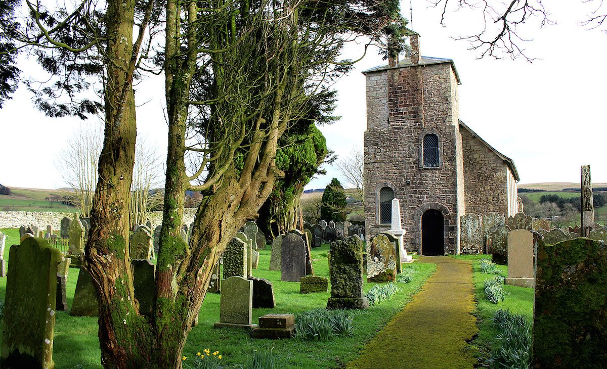The old mother church in Bewcastle.
