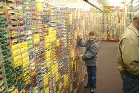 Any kids dream to have this many toy cars. 