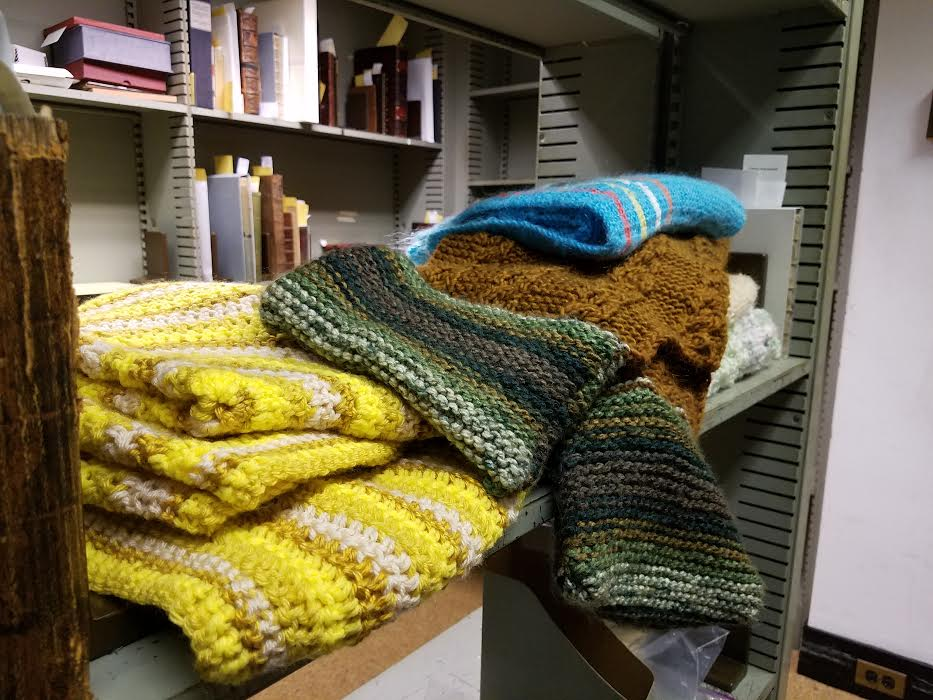 The Folger Shakespeare Library's reading room shawls, chilling in the vault.